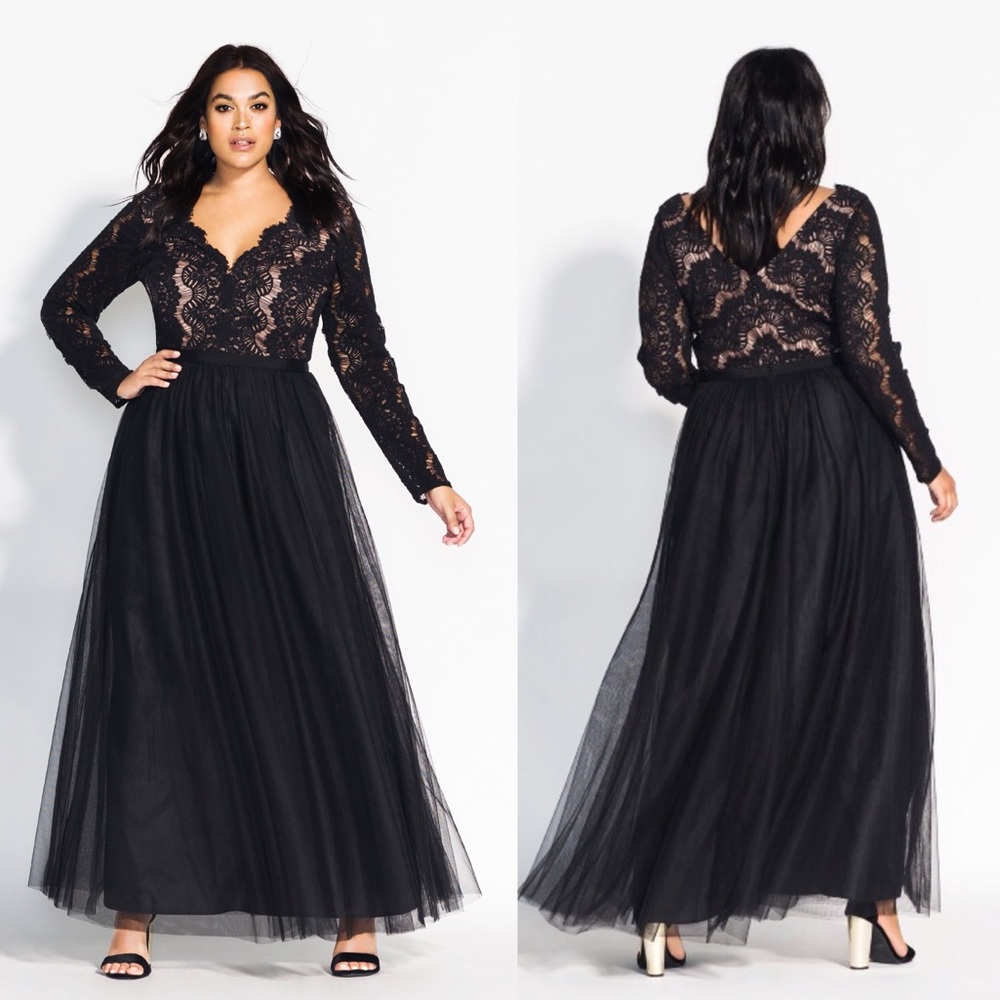 CITY CHIC rare beauty formal event lace dress 14